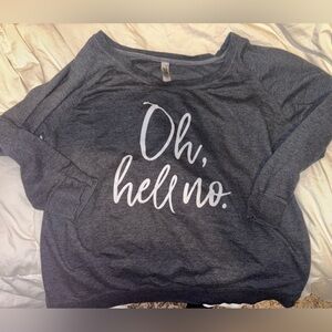 Gray Graphic Sweatshirt size plus 2 lite weight women’s